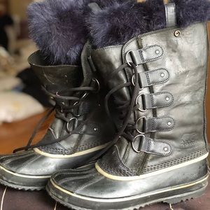Sorel 11 3/4 inch boot with faux fur cuff